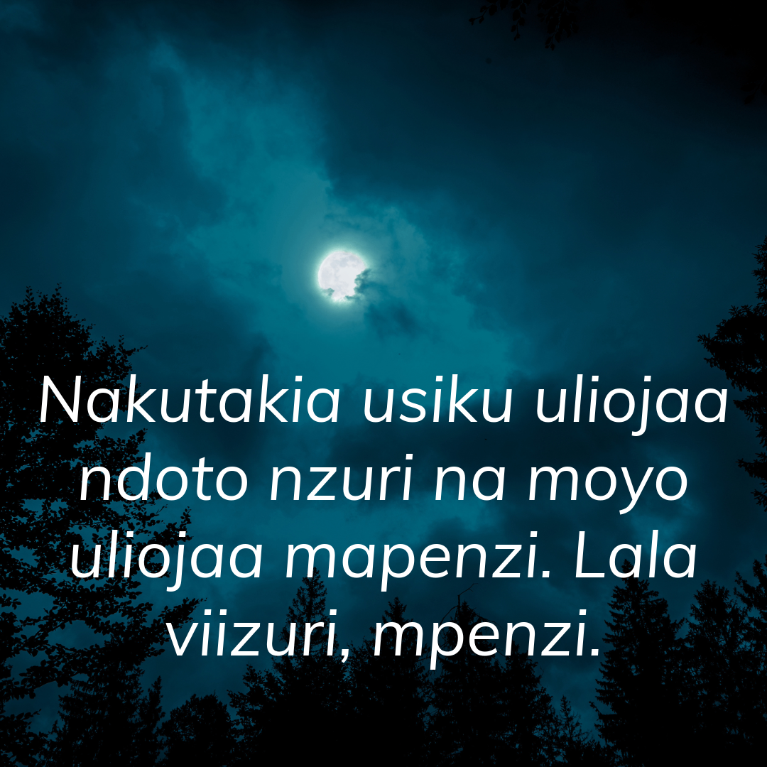 SMS za mahaba usiku kwa mpenzi - Mapenzi
